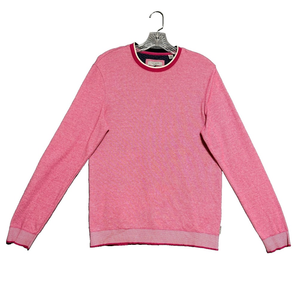 Ted Baker London Sweater Mens 2 US Small Pink Preppy Ivy League Dandy Normcore